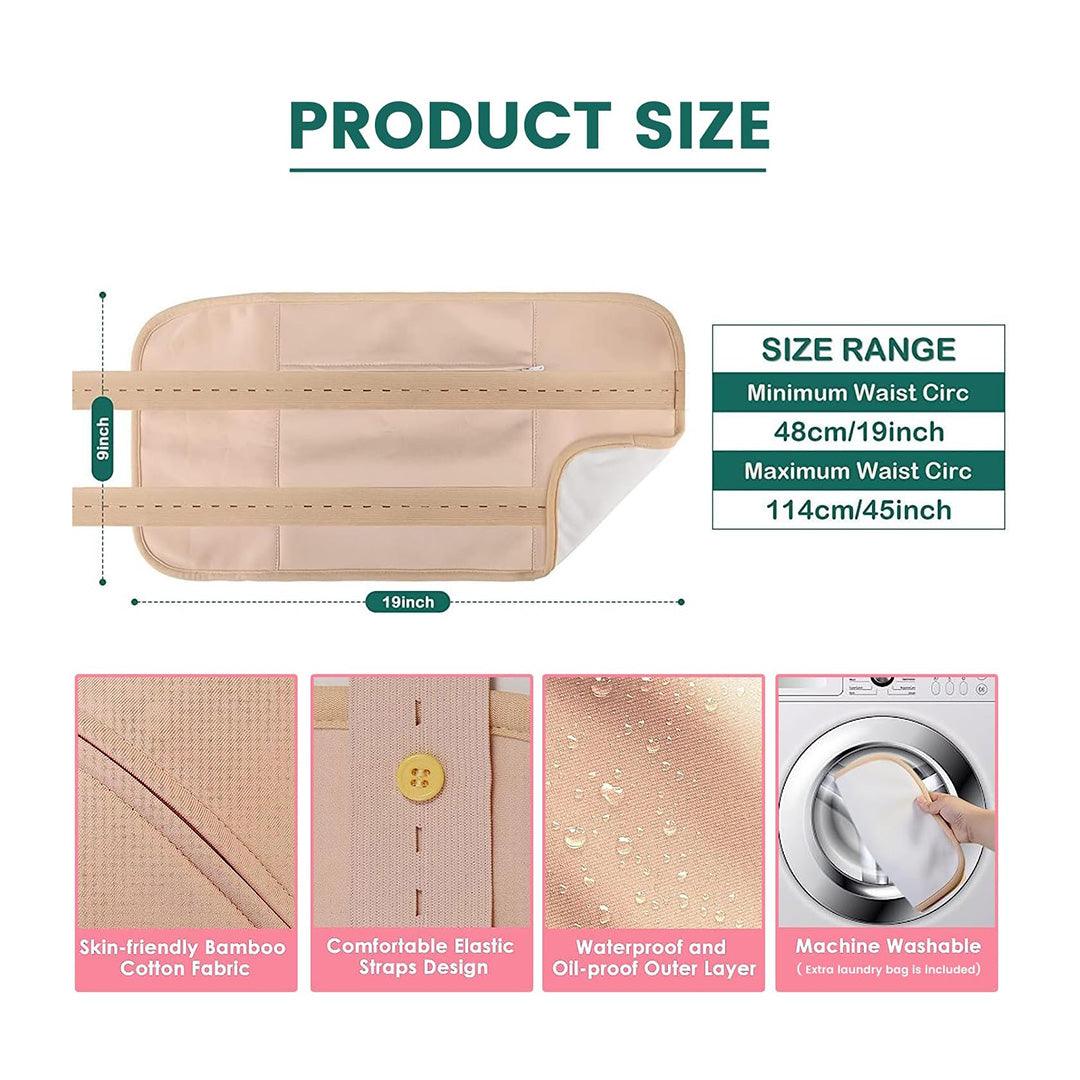 Castor Oil Pack - Reusable Oil Pack Kit Waist Wrap for Insomnia Constipation Inflammation