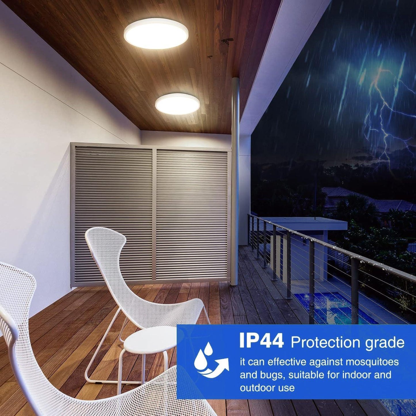 Motion Sensor Ceiling Light - LED Sensor Light Bathroom Kitchen Living Room Wall Lamp