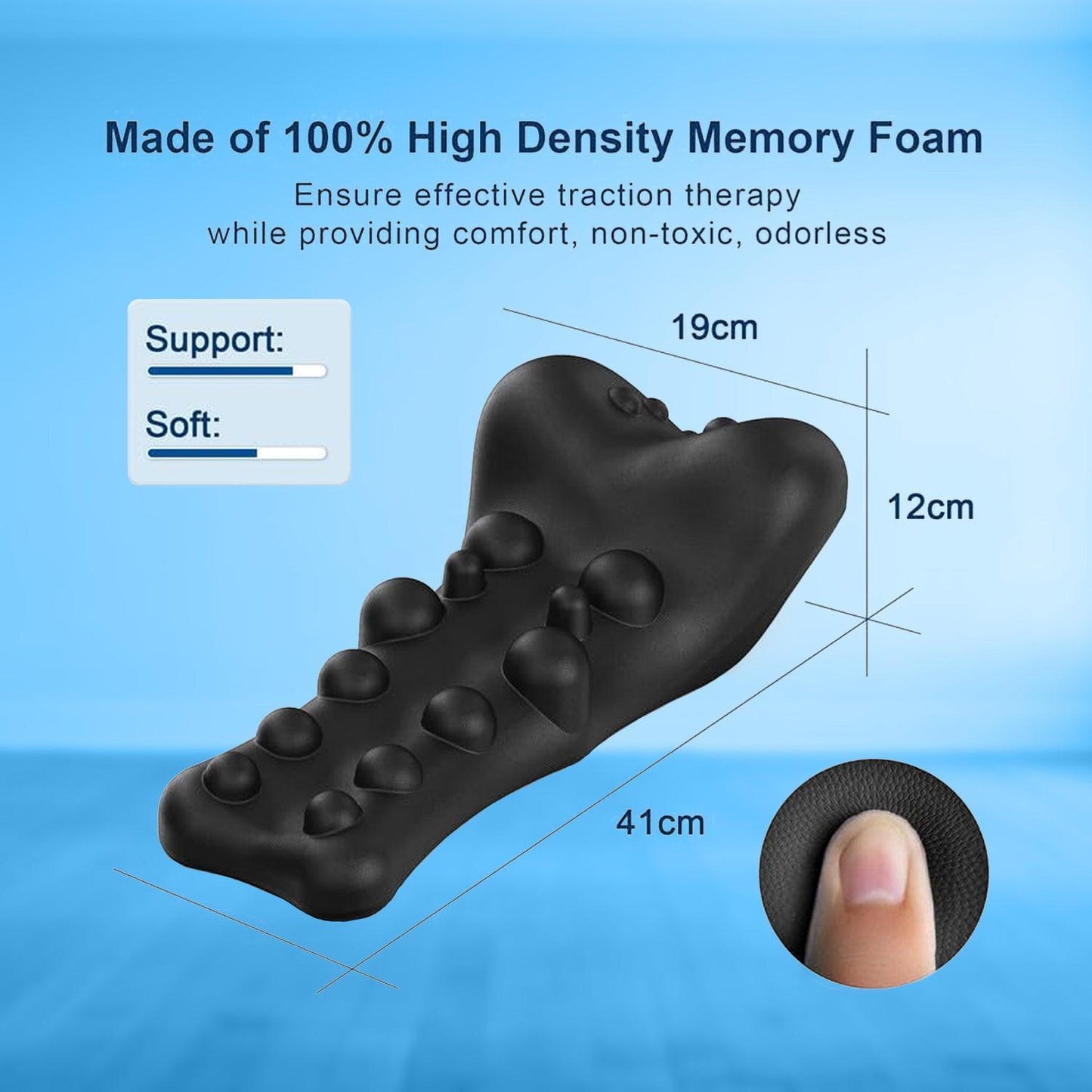 Neck Shoulder Massager - Upper Back Massager Cervical Traction Device Neck Stretcher For TMJ Pain Relief Cervical Spine Alignment Chiropractic Pillow