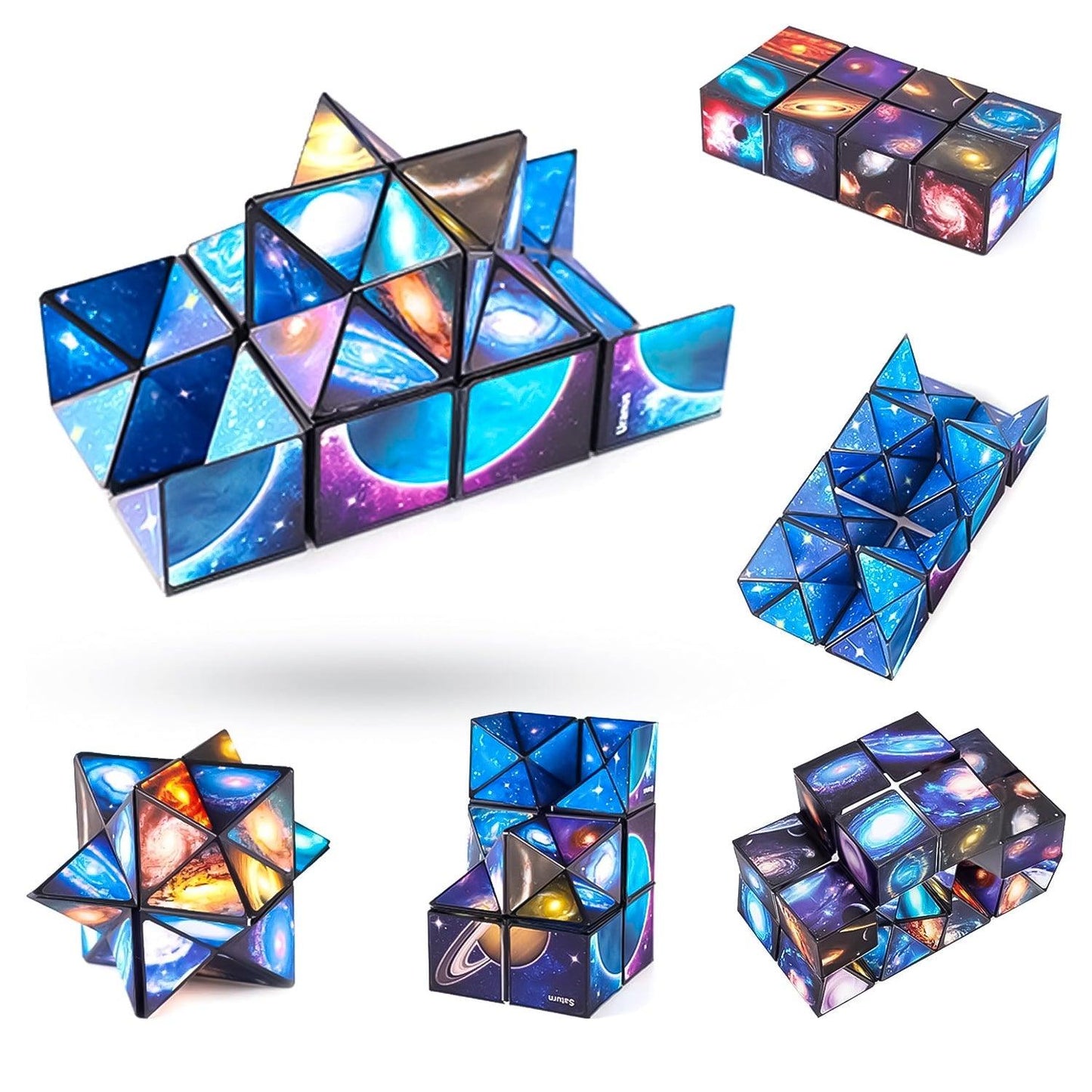 Changeable Magnetic Magic Cube - 3D Hand Flip Puzzle Anti Stress Gift Toys