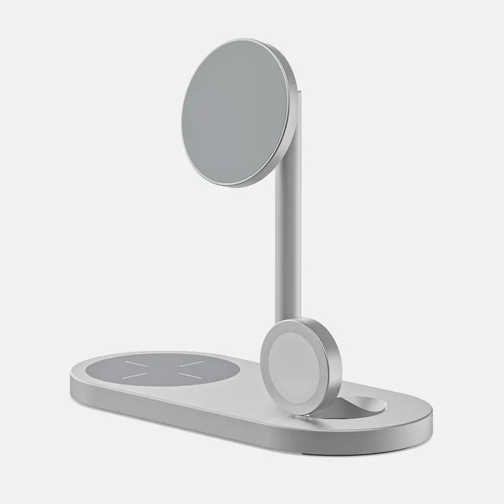 3-in-1 Wireless Charging Stand – Fast Magnetic Charger for Phone, Watch & Earbuds