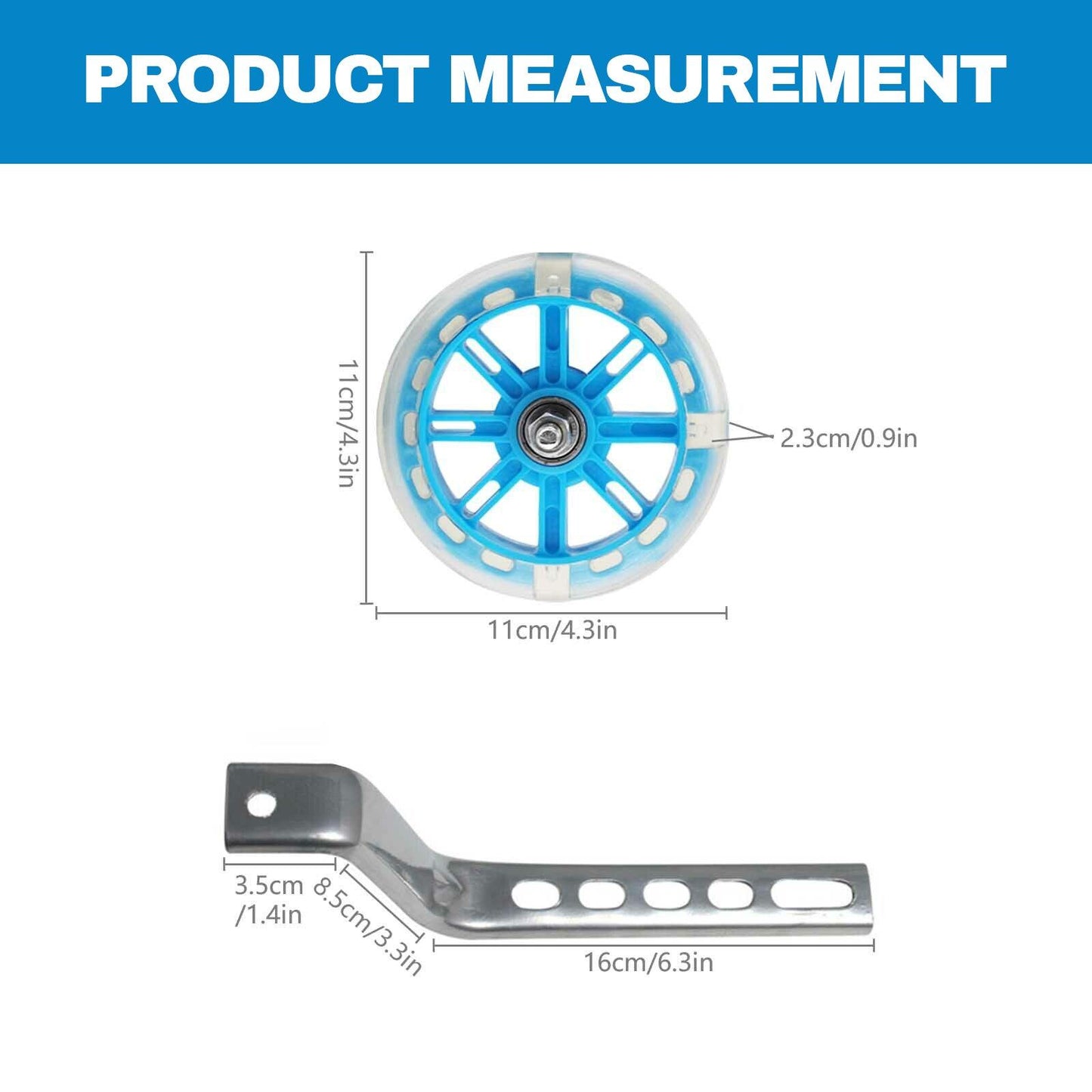 Halfords Bike Stabilisers - LED Flash Children Bicycle Stabilisers Kids Training Cycle Wheel For 12-20" Bike