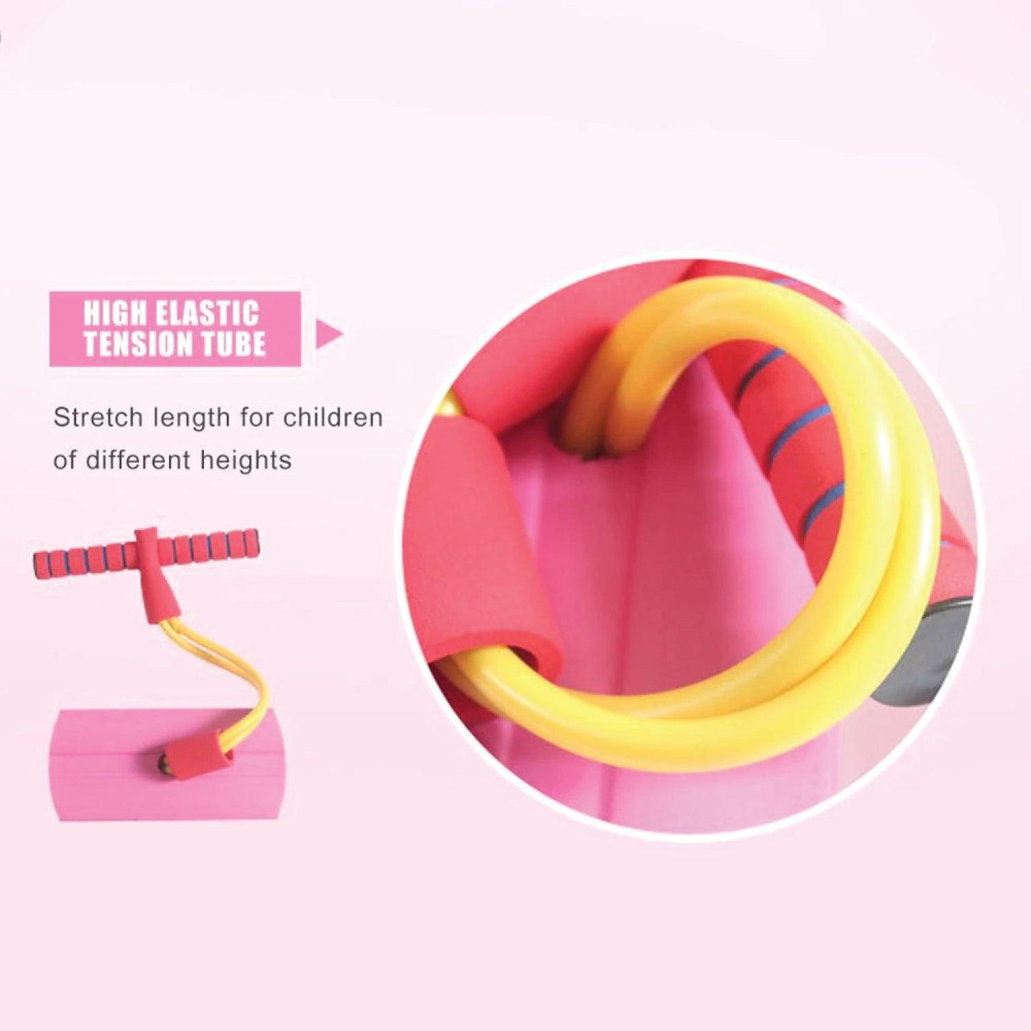 Pogo Sticks for Kids - Foam Pogo Jumper for Kids, Pink children's fitness toys, outdoor jumping balance sense indoor