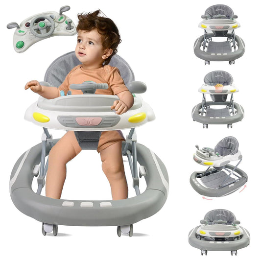 Childrens Push Along Walker - Baby Walker Rocker Bouncer First Steps Push Along Activity Music Ride On Car UK
