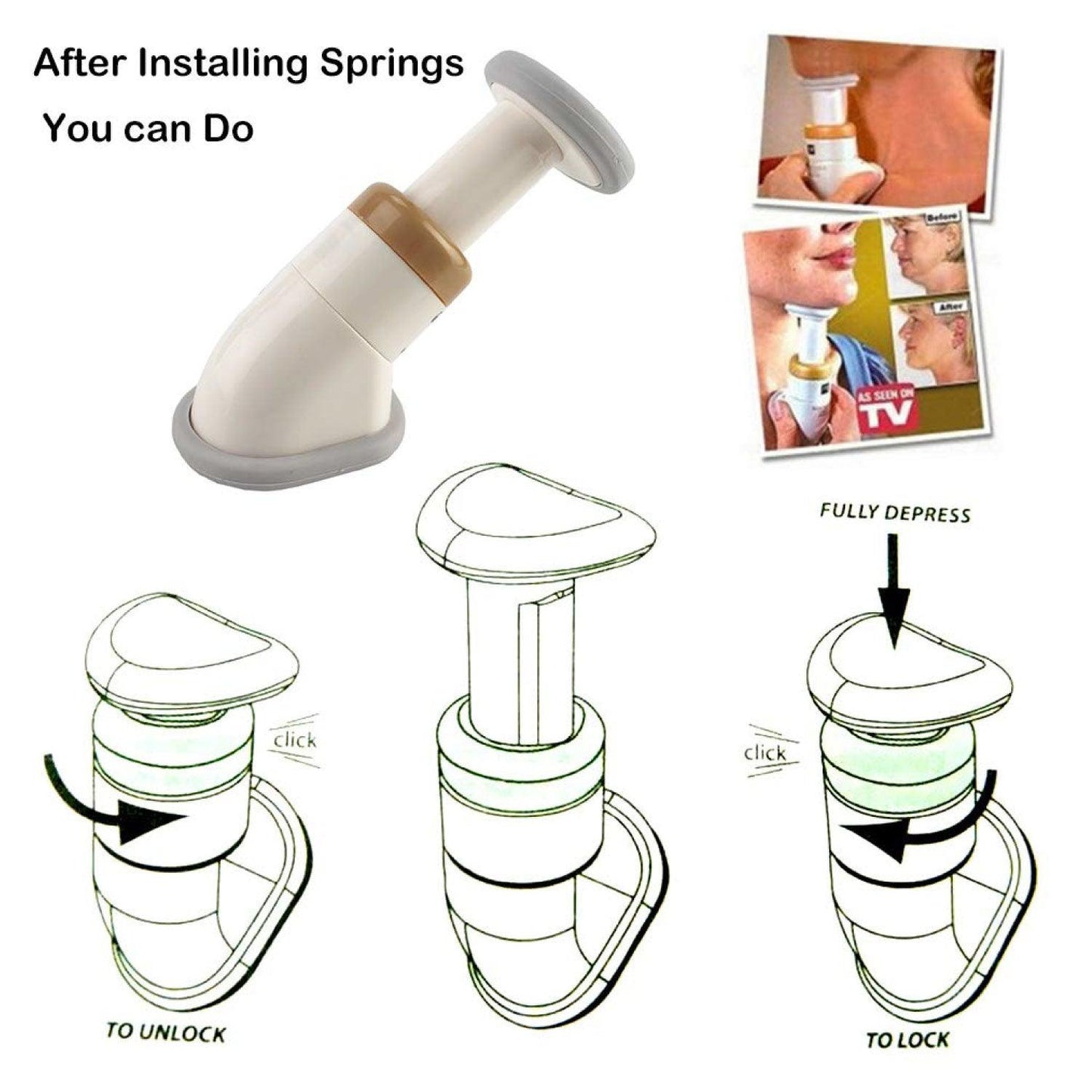 Neckline Slimmer - Jaw Massager Reduces Double Chin Fat Lifts Face Exerciser