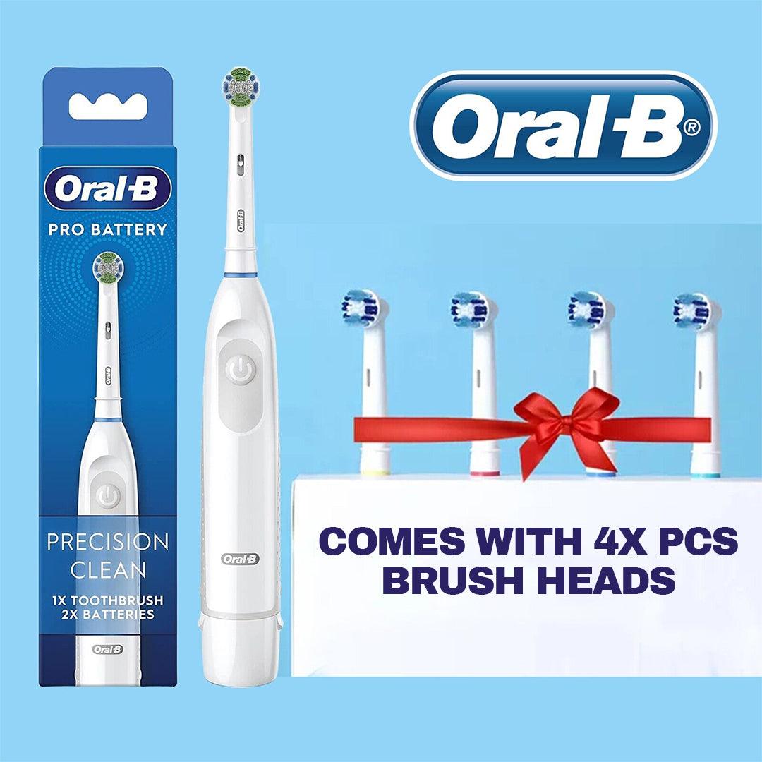Best Oral-B Electric Toothbrush - Braun Oral-B Precision Clean Electric Toothbrush Comes With 4x pcs Brush Heads