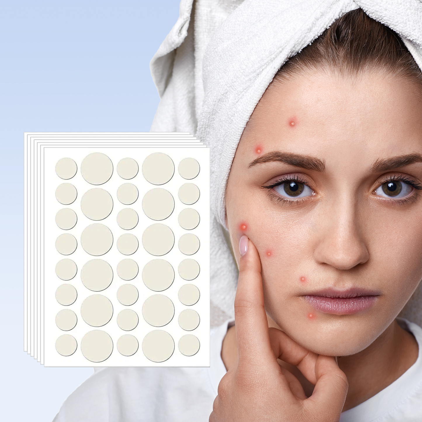 Clear Pimple Patch - 36pcs Sheet Acne Patch Tag Hydrocolloid Pimple Spot Acne Healing Dots