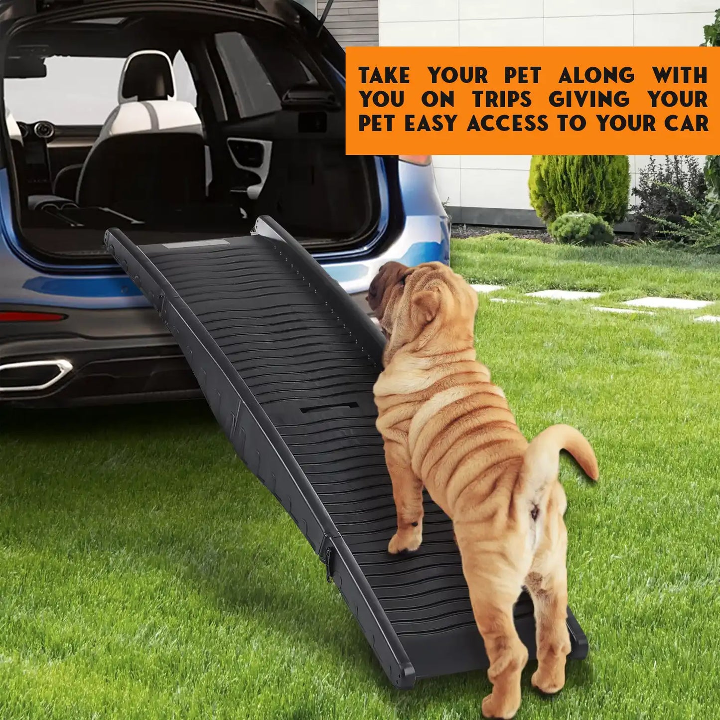 Dog Ramp for Car – Lightweight, Anti-Slip Pet Ramp for Safe Climbing