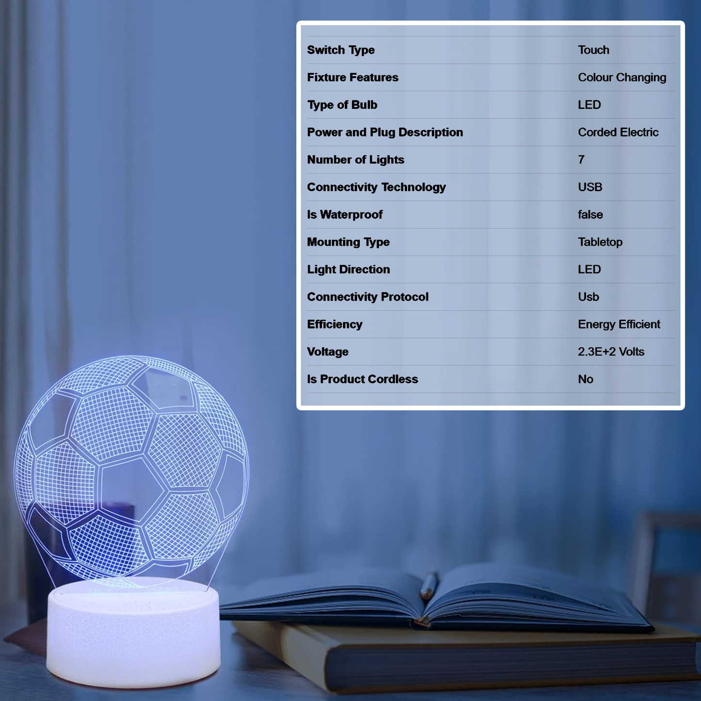 3D Illusion Lamp – Visualization Color LED Night Lights with Remote Control