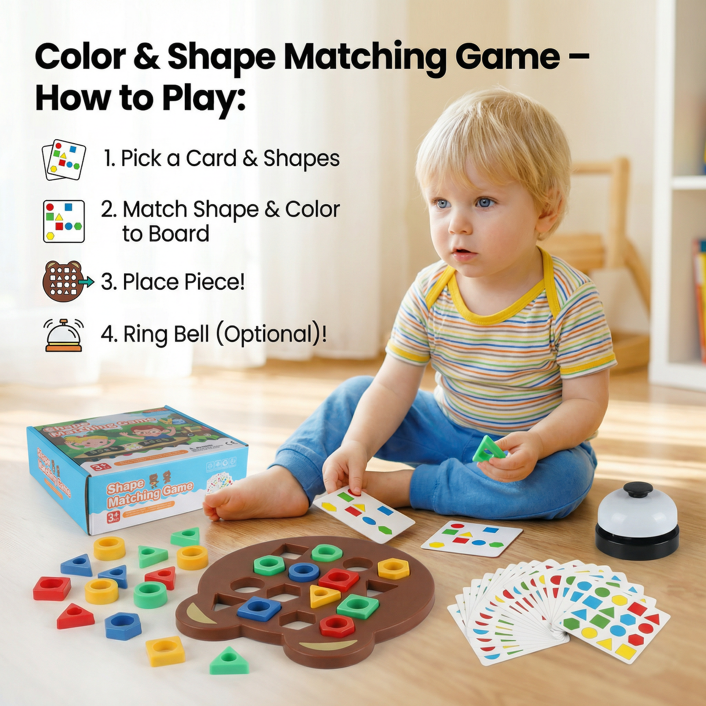 Color & Shape Matching Game for Kids – Interactive Learning Toy