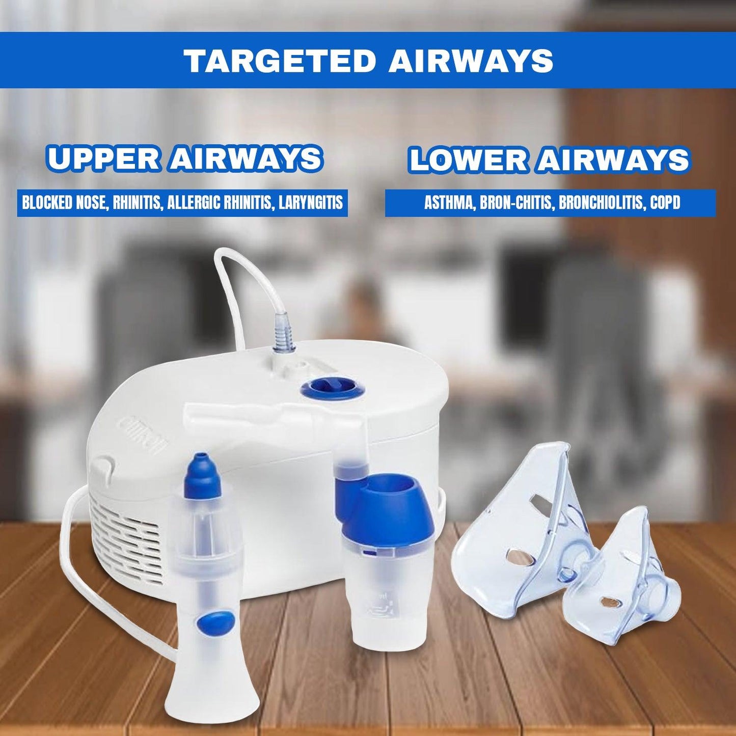 Home Nebulizer Machine - 2-in-1 Nebuliser with Nasal Shower | Treat Respiratory Conditions Like Asthma |  Provides Allergy, Cough and Cold Symptom Relief at Home