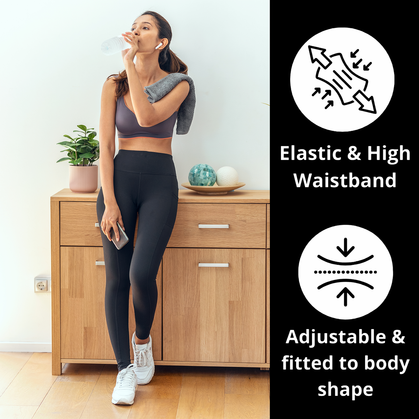 High Waisted Ladies Leggings – Stretchy, Tummy Control Workout & Everyday Wear