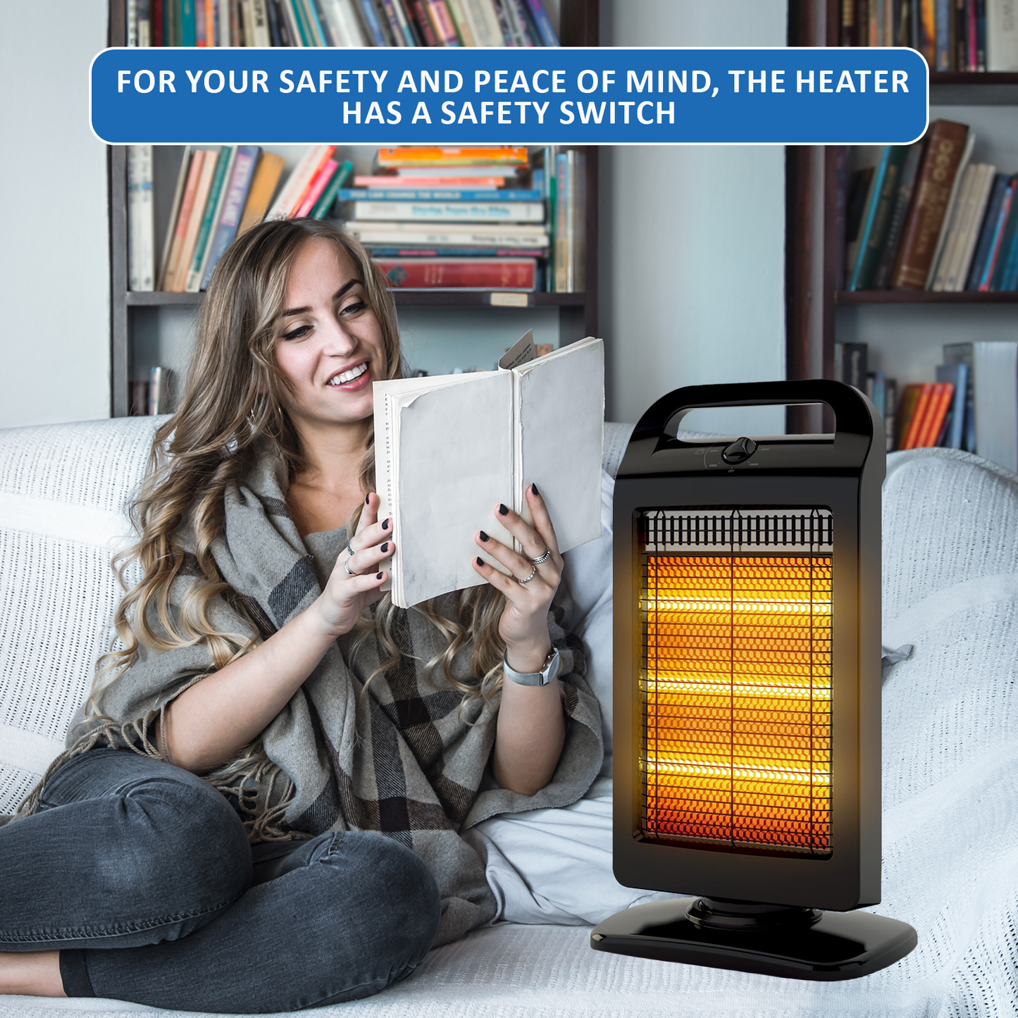 Portable Electric Room Heater – 1200W Compact Space Heater