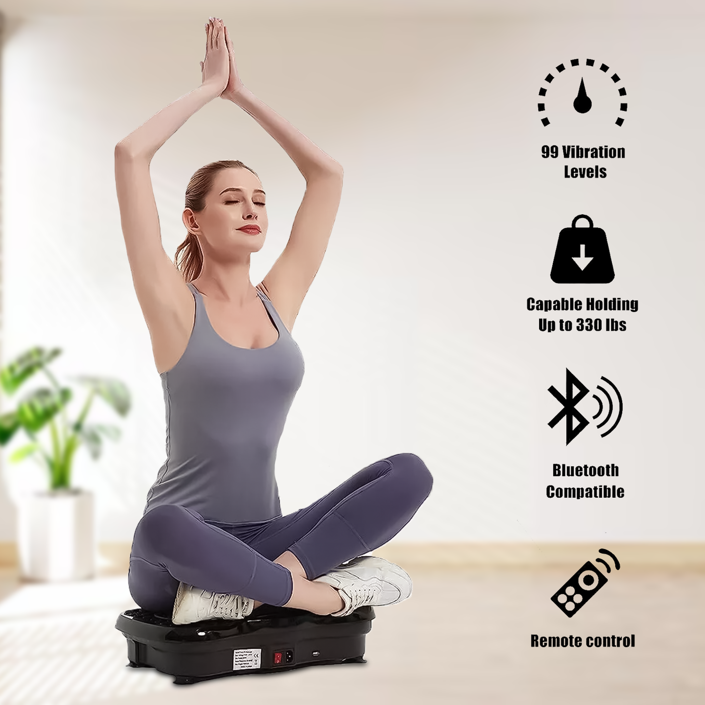 Vibrating Exercise Plate – Home Gym Workout Machine for Weight Loss & Muscle Toning