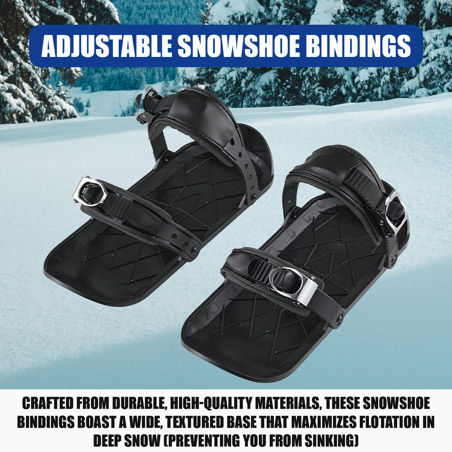Snow Skiing Equipment Set – Complete Snow Short Skiboard Adjustable Bindings Shoes, Goggles & Gloves
