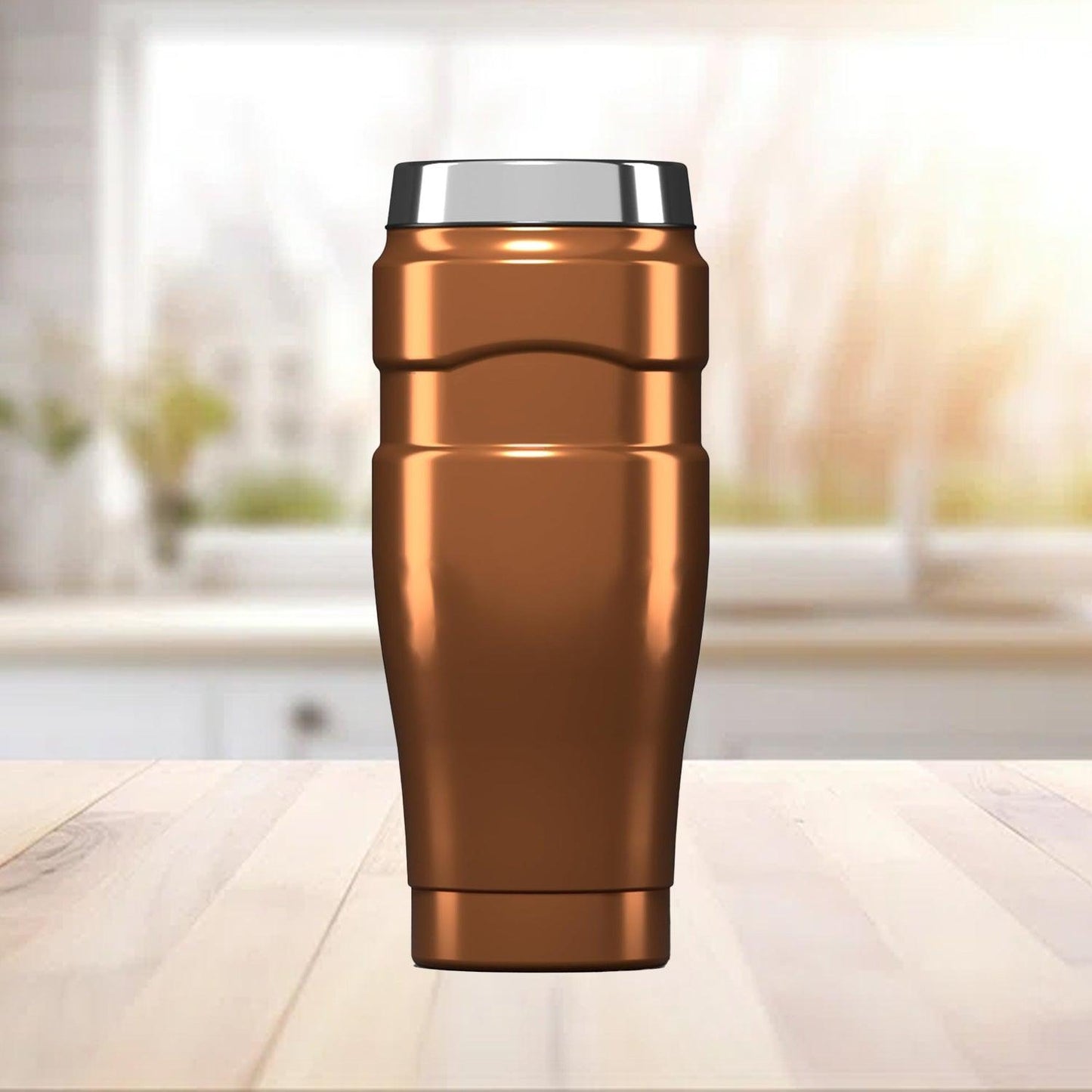 Stainless Steel Travel Mug - Stainless King Travel Tumbler & Multi- Purpose Flask | 470ml Insulated Hot & Cold Water Bottle