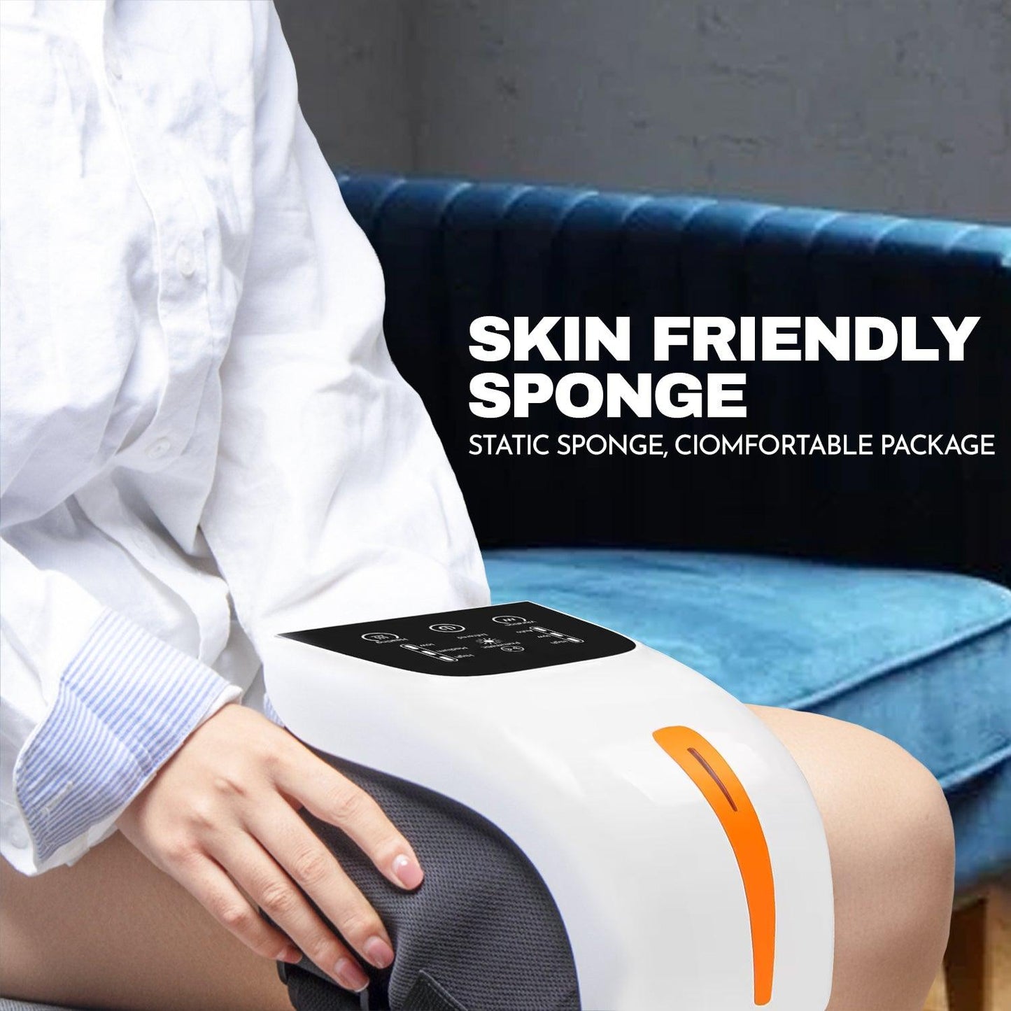 Knee Massager Machine - Electric Knee Massager Pain Relief Red Light Hot Vibration Massage