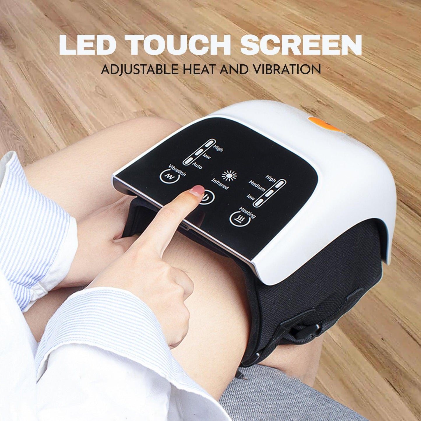 Knee Massager Machine - Electric Knee Massager Pain Relief Red Light Hot Vibration Massage