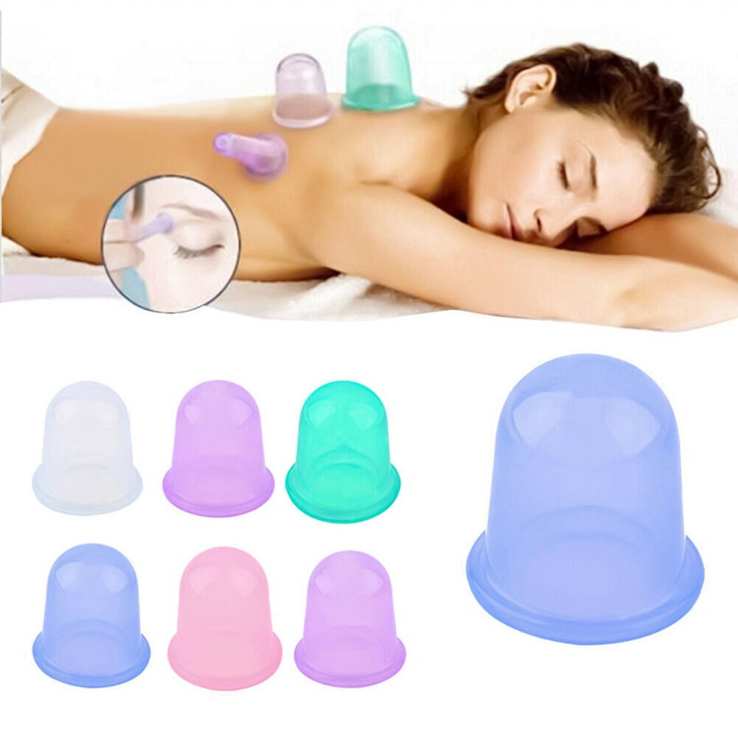 Silicone Cups for Massage - 1PC Vacuum Cupping Therapy Anti Cellulite Massage Cups