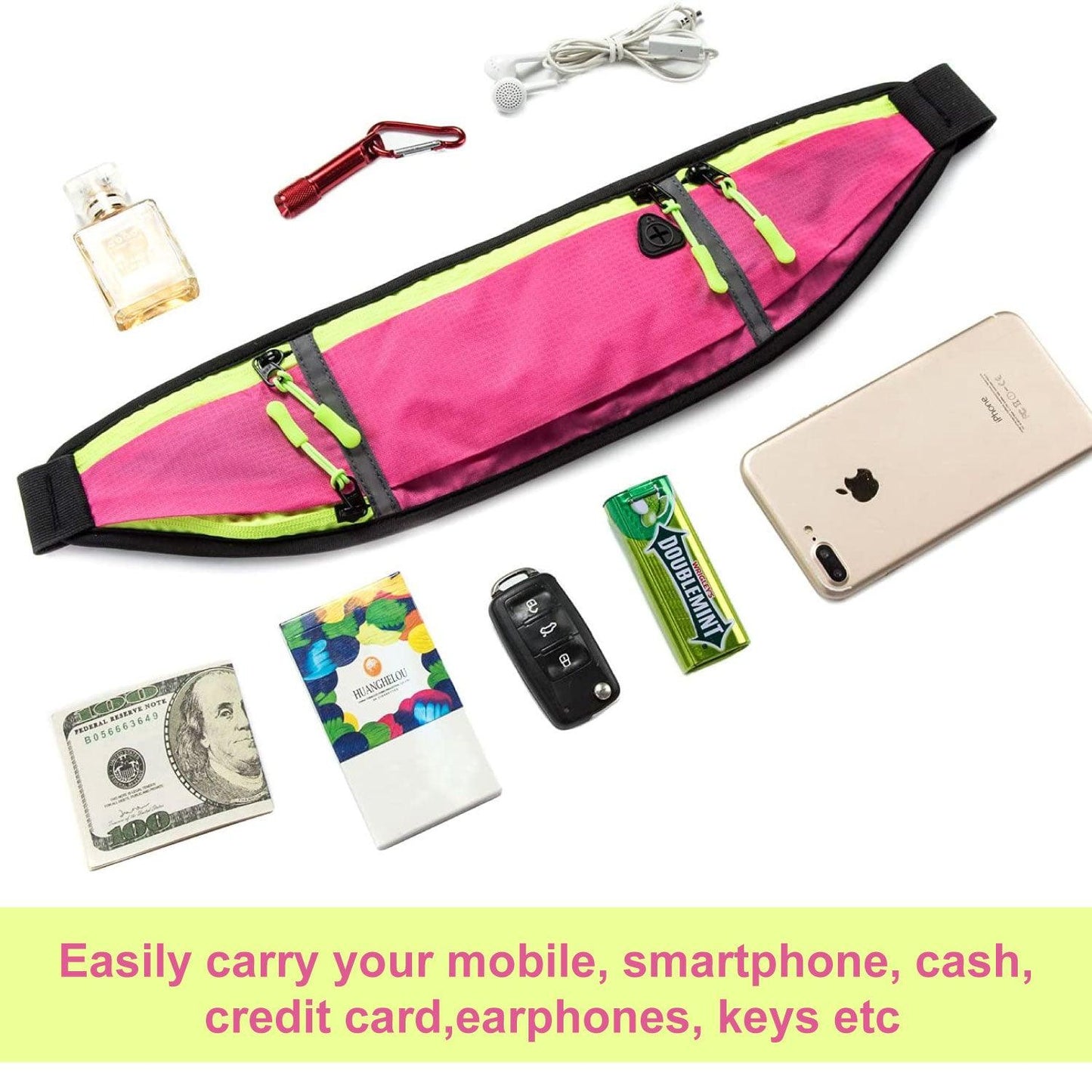 Waist Bum Bag - Jogging Running Cycling Gym Bum Bag Travel Waist Belt Pouch Sports Phone Holder Running Gym Cycling Adjustable Waist Bum Bag Belt
