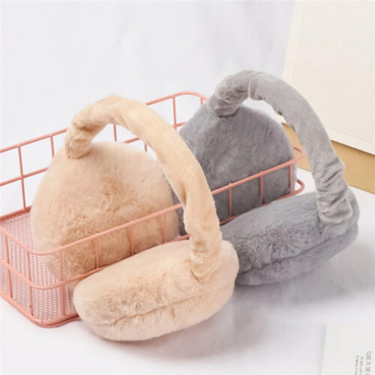 Ear Muffs for Ladies - Cute 1 Set Bear Ear Fleece Winter Warm Hooded Earflap Girl