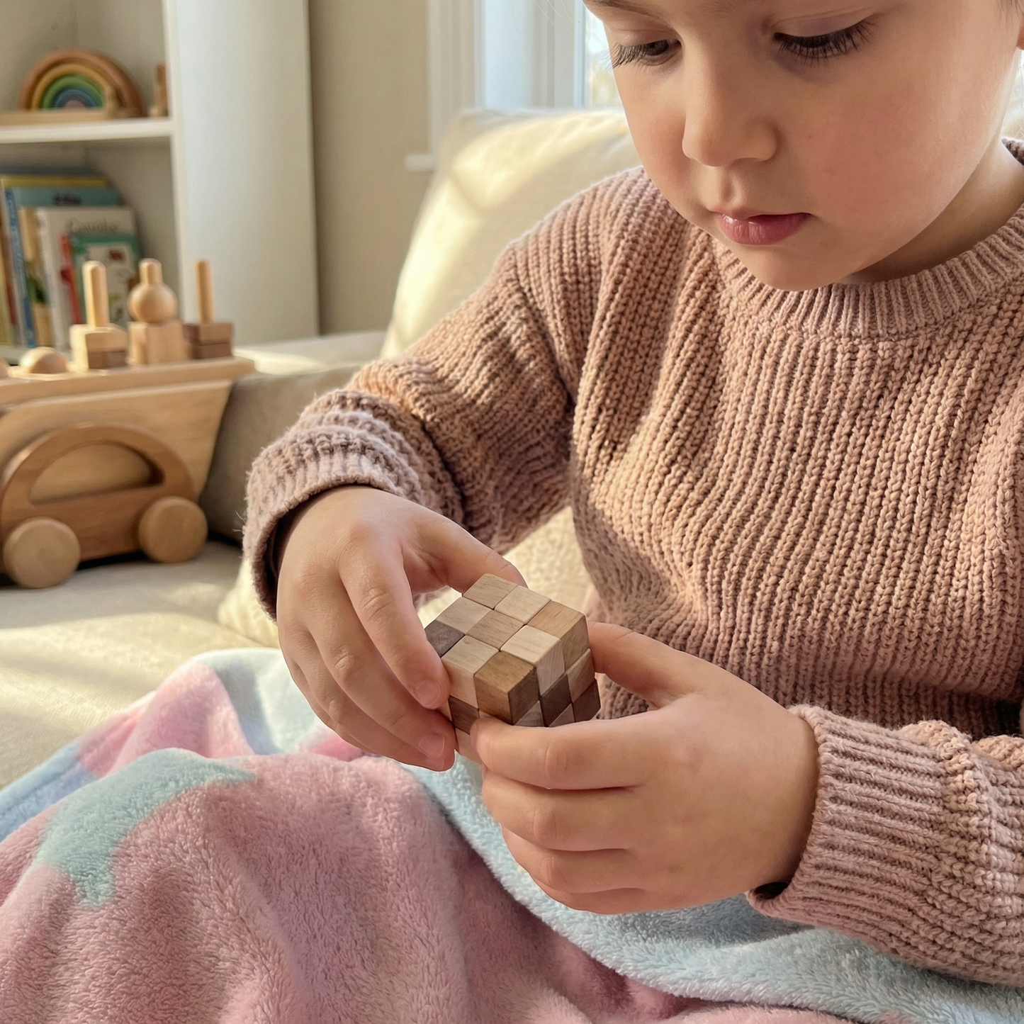 Montessori 3D Wooden Brain Puzzle - Early Learning Toy