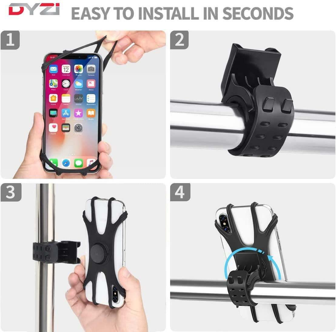 Waterproof Phone Mount for Bike - Bike Bycycle Waterproof 360° 4" to 6.5" Phone Holder Mount Detachable