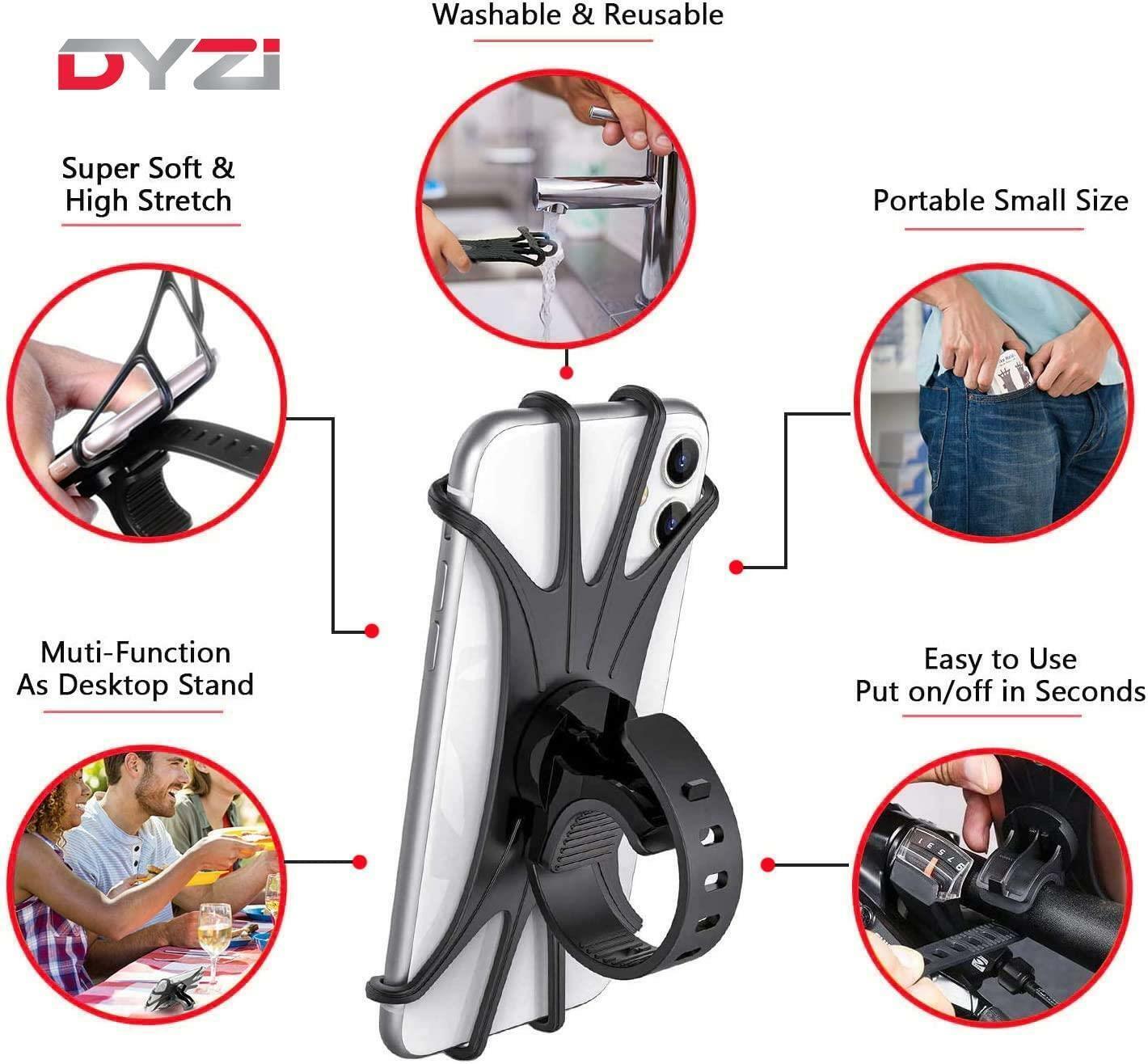 Waterproof Phone Mount for Bike - Bike Bycycle Waterproof 360° 4" to 6.5" Phone Holder Mount Detachable