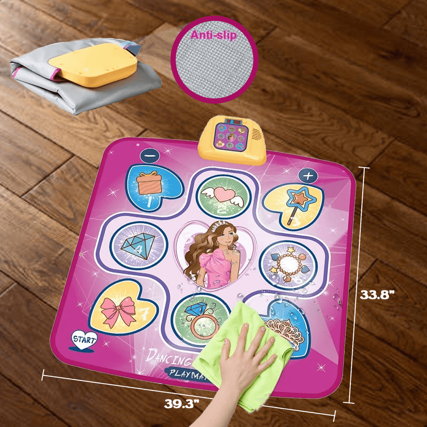 Interactive Dance Mat – LED Music Play Mat With Adjustable Volume & 5 Fun Modes For Active Play