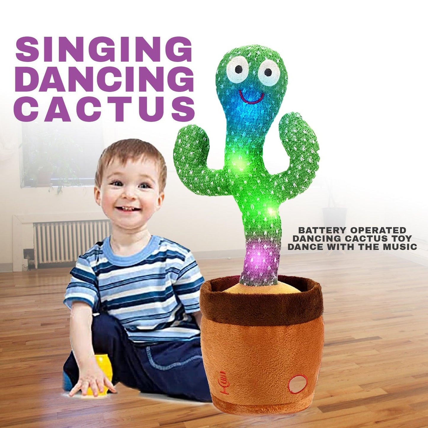 Dancing Cactus Toy - Singing Cactus Repeat What You Say Talking Cactus Toy for Children