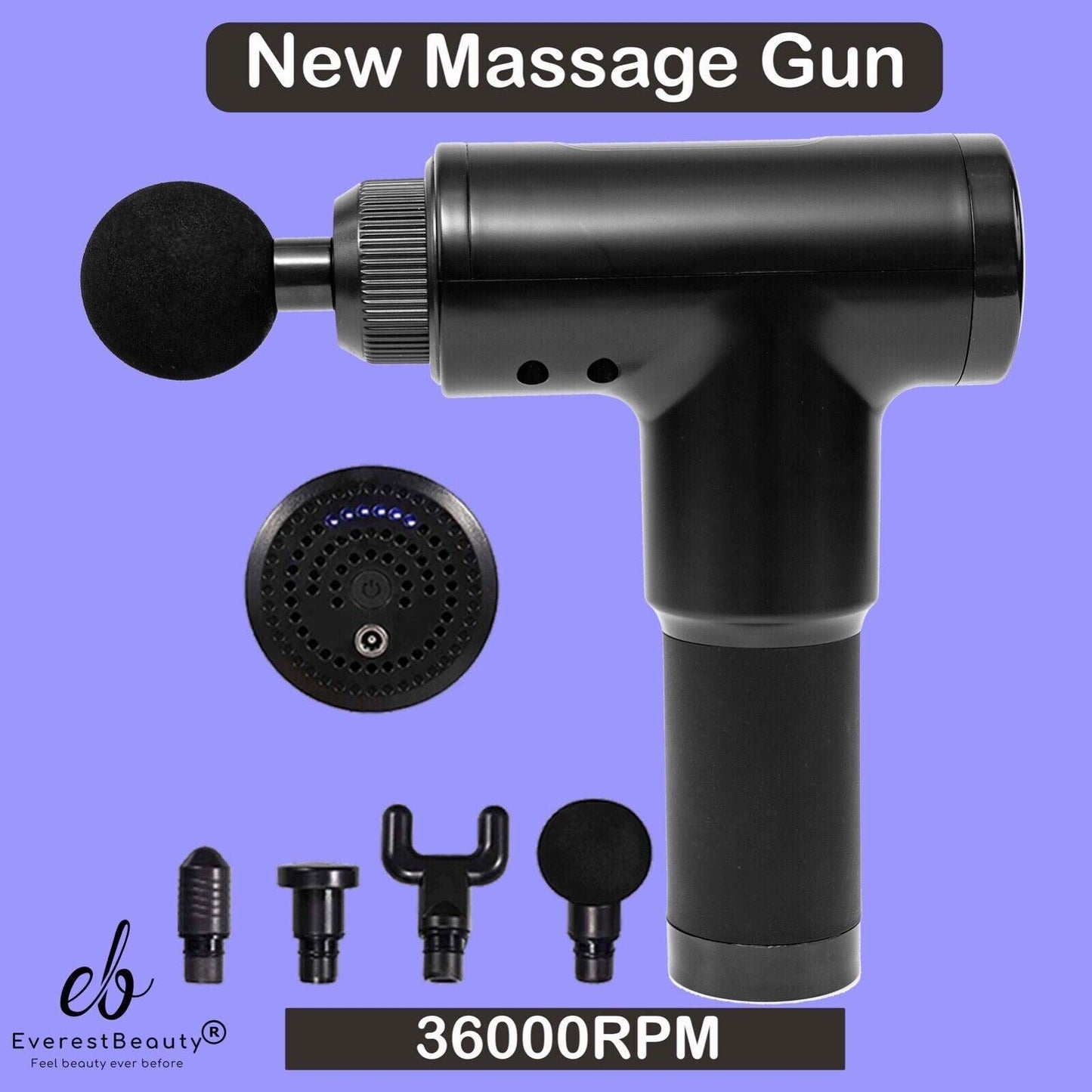 Deep Tissue Massage Gun - Powerful 30 Speeds Percussion Muscle Massager, 2400mah Electric Handheld Muscle Massager Gun, Portable Fascia Gun