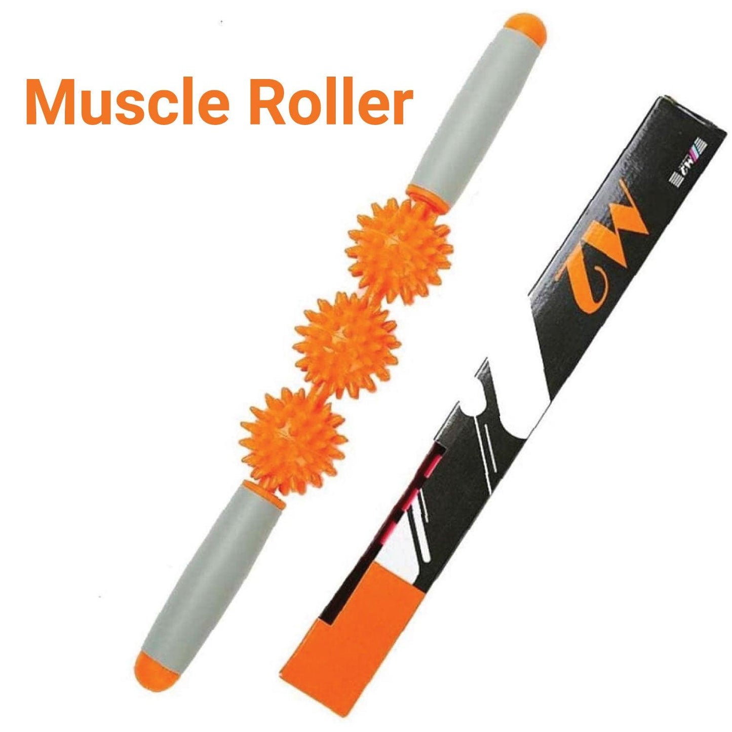 Roller Massage Stick - Cellulite Muscle Roller Stick with 3 Balls Blasting Release Deep Tissue Massager for Neck Leg Back Body