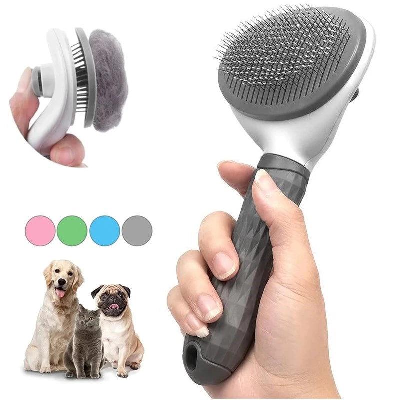 Animal Grooming Brushes - Self Cleaning Pet Hair Remover Brush for Dogs Cats Pets Dematting Comb