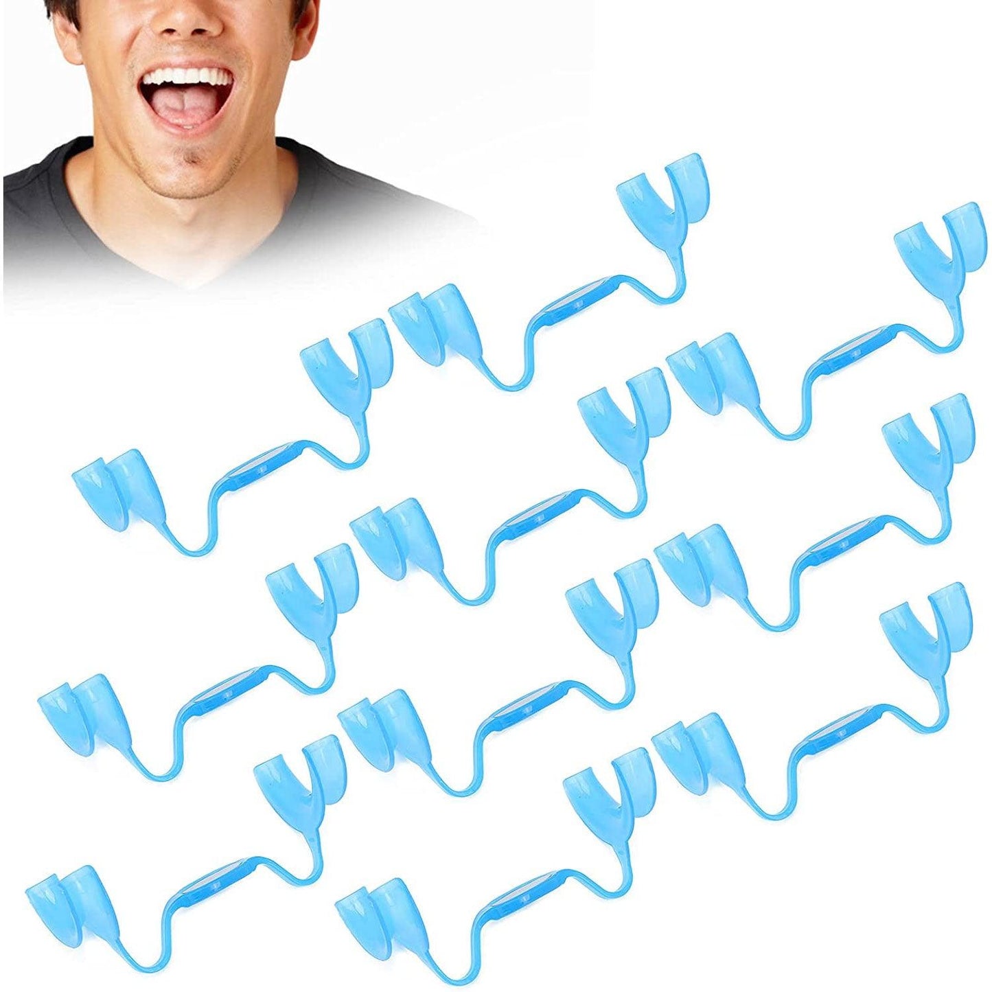Cheek Retractors Dental - Mouth Opener 10pcs M Shape Blue Cheek Retractor Dental Mouth Opener Orthodontic Mouth Prop Opener Dental Treatment Kit