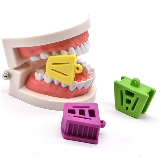 Dental Bite Block - 3 pcs Dental Silicone Occlusal Pad Rubber Bite Blocks Mouth Prop