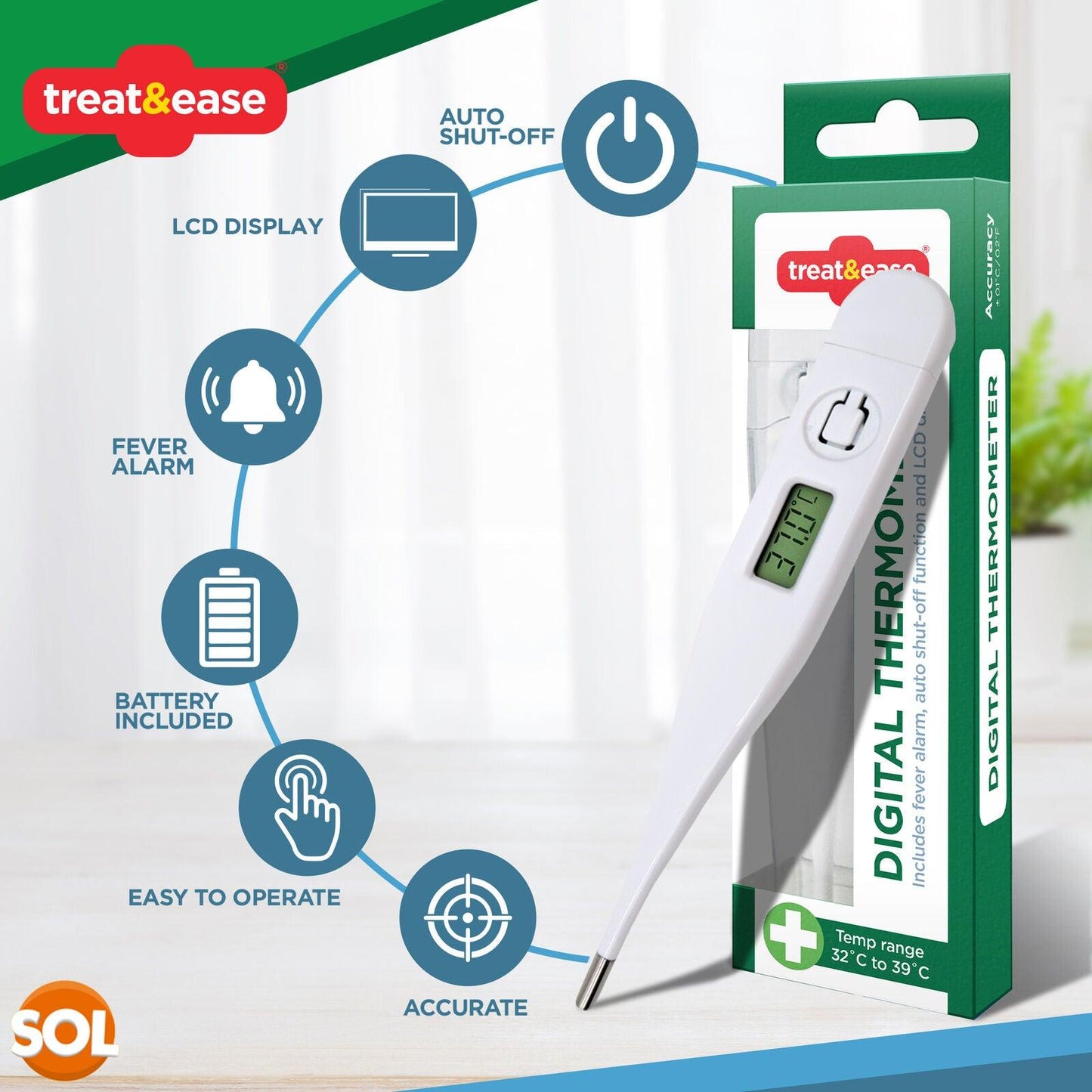Best Digital Thermometer UK -  Baby Adult Oral Ear Body Arm Fever