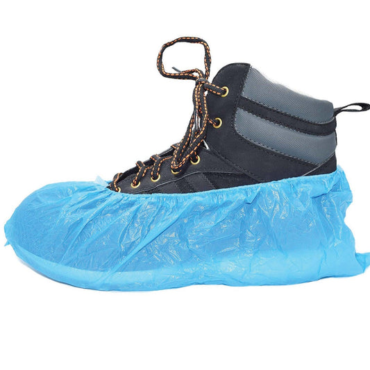 Disposable Shoe Covers - BLUE Plastic Rain Waterproof Boot Protector Carpet Cleaning