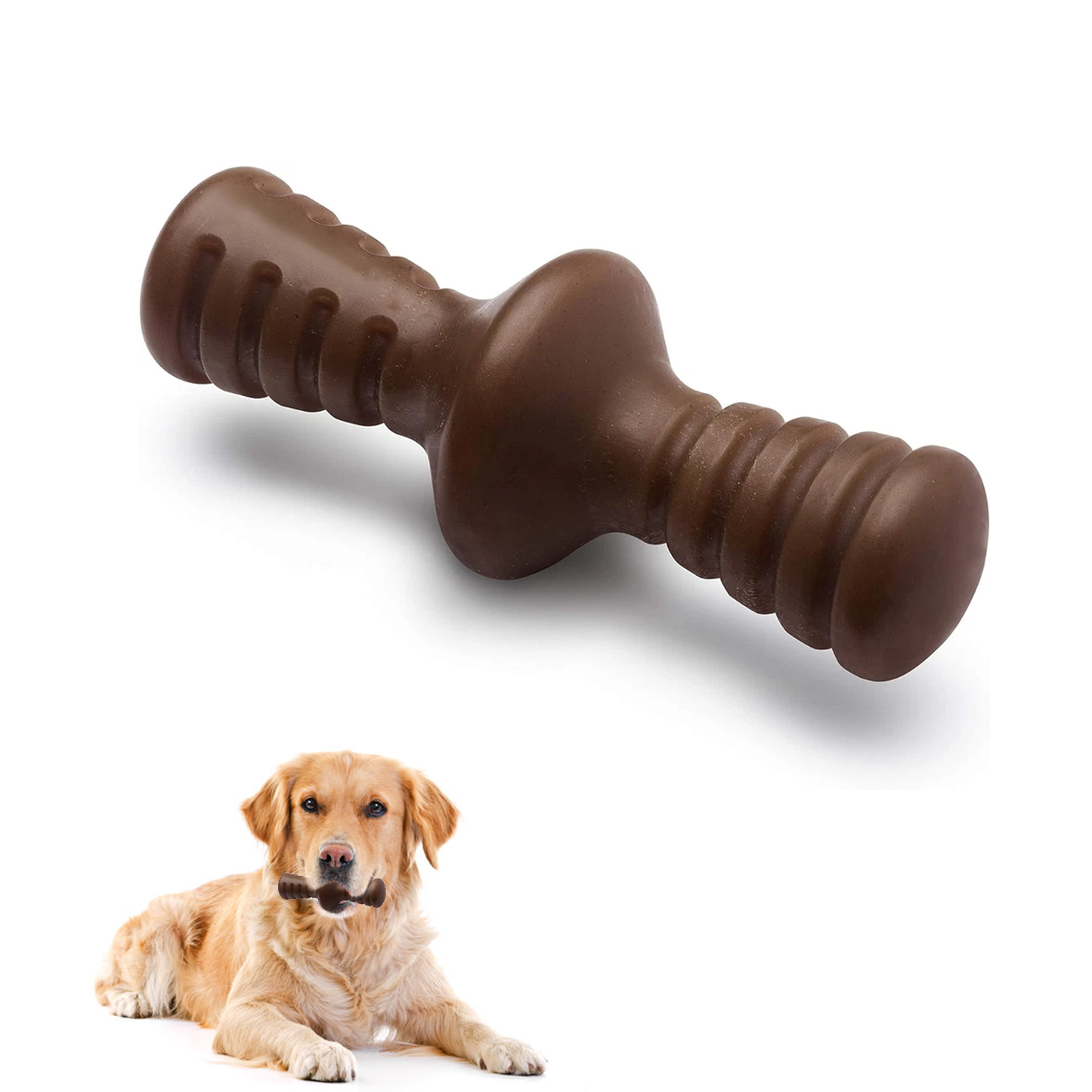 Dog Chew Toy – Tough Rubber Bone for Aggressive Chewers, Dental Care & Play