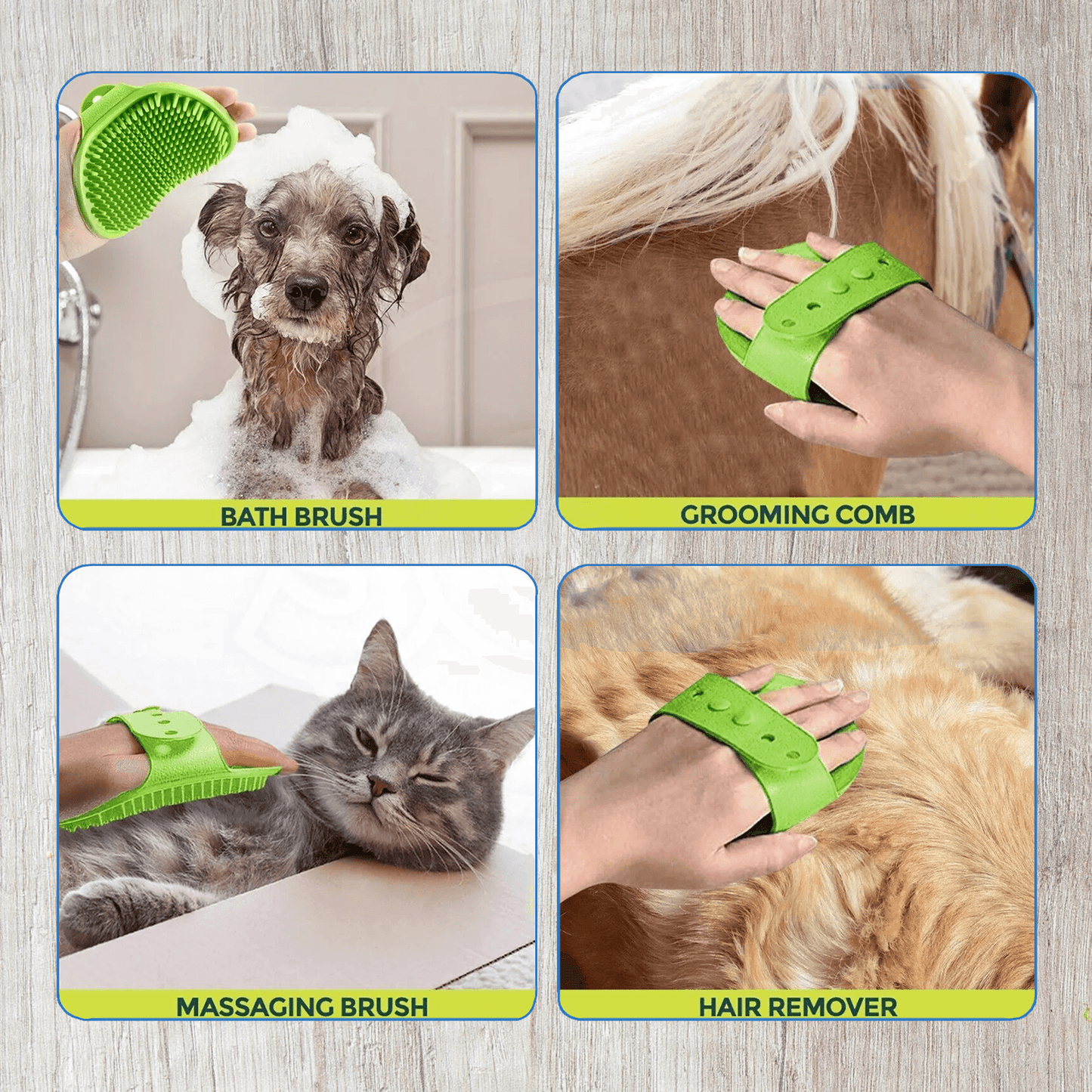 Pet Hair Remover Brush - Dog Grooming Mitt Pet Glove Brush | Cat Fur Hair Remover Deshedding Hand Massage