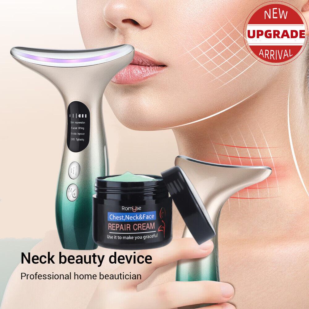 Cream for Wrinkles Neck - V Shaping Massager Electric Slim LIFT Double Chin Removal device