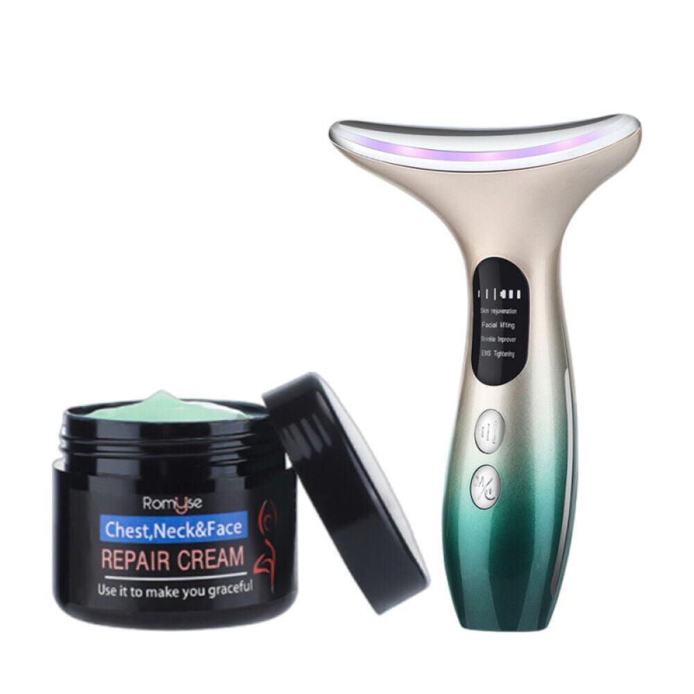 Cream for Wrinkles Neck - V Shaping Massager Electric Slim LIFT Double Chin Removal device