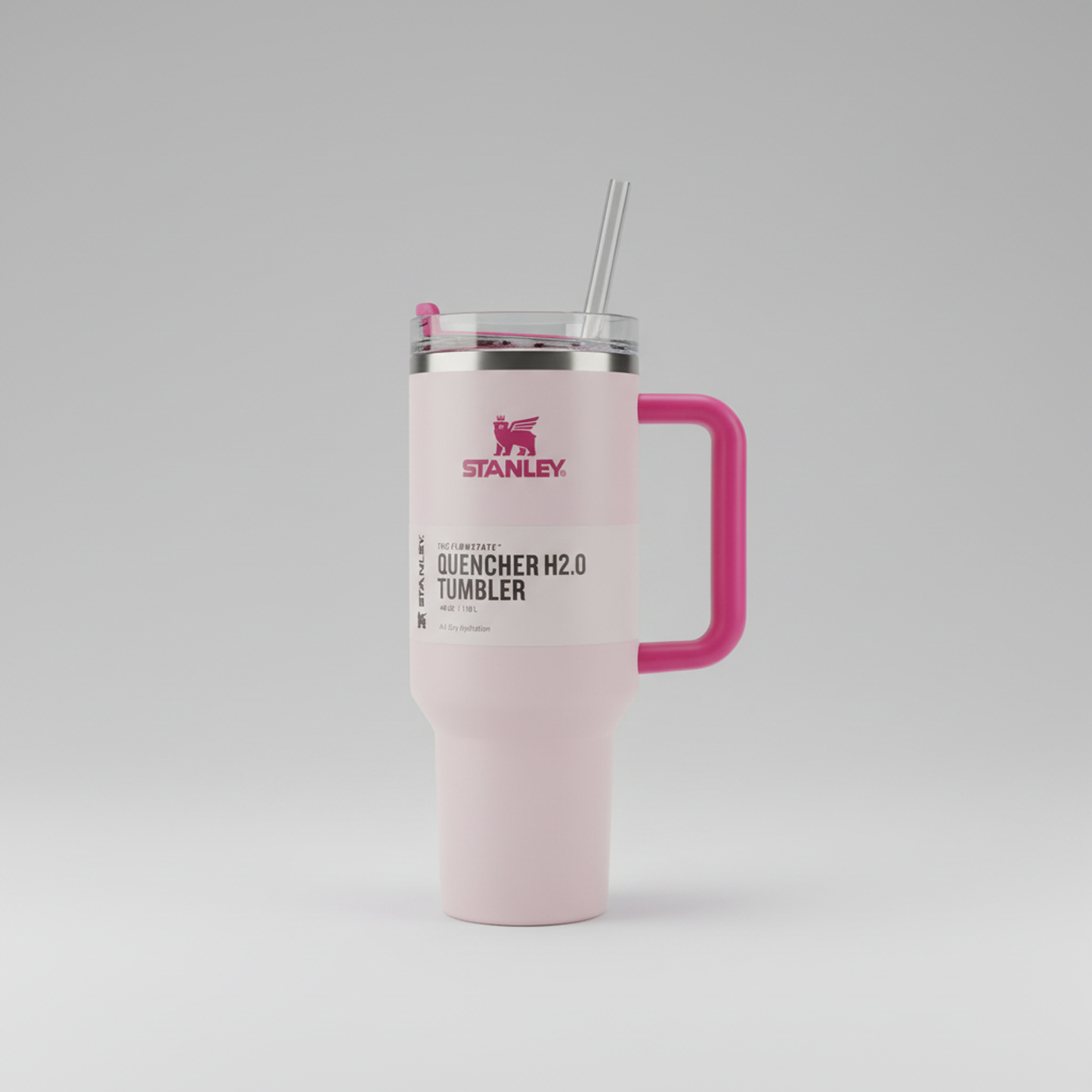 Insulated Straw Tumbler - 40 OZ Stanley Quencher H2.0 Tumbler with Straw Travel Mug for Cold or Hot Drinks Love Shack Fancy