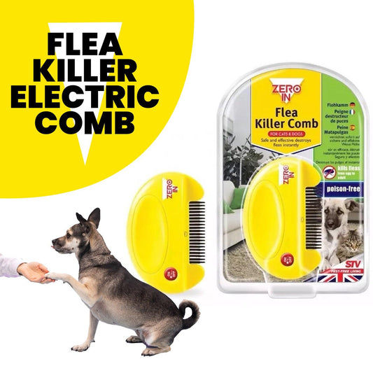 Electric Flea Combs -  Flea Killer Electric Comb for Pet Cats Dogs Kills Eggs Fleas Safe Effective No Chemical Comb