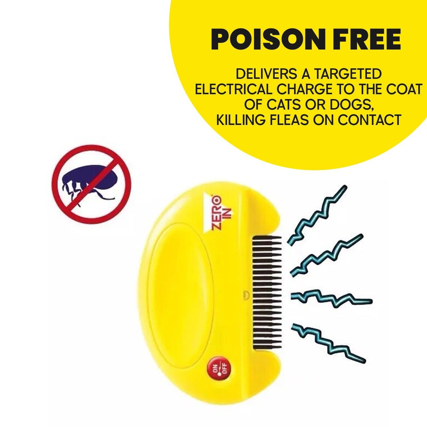 Electric Flea Combs -  Flea Killer Electric Comb for Pet Cats Dogs Kills Eggs Fleas Safe Effective No Chemical Comb