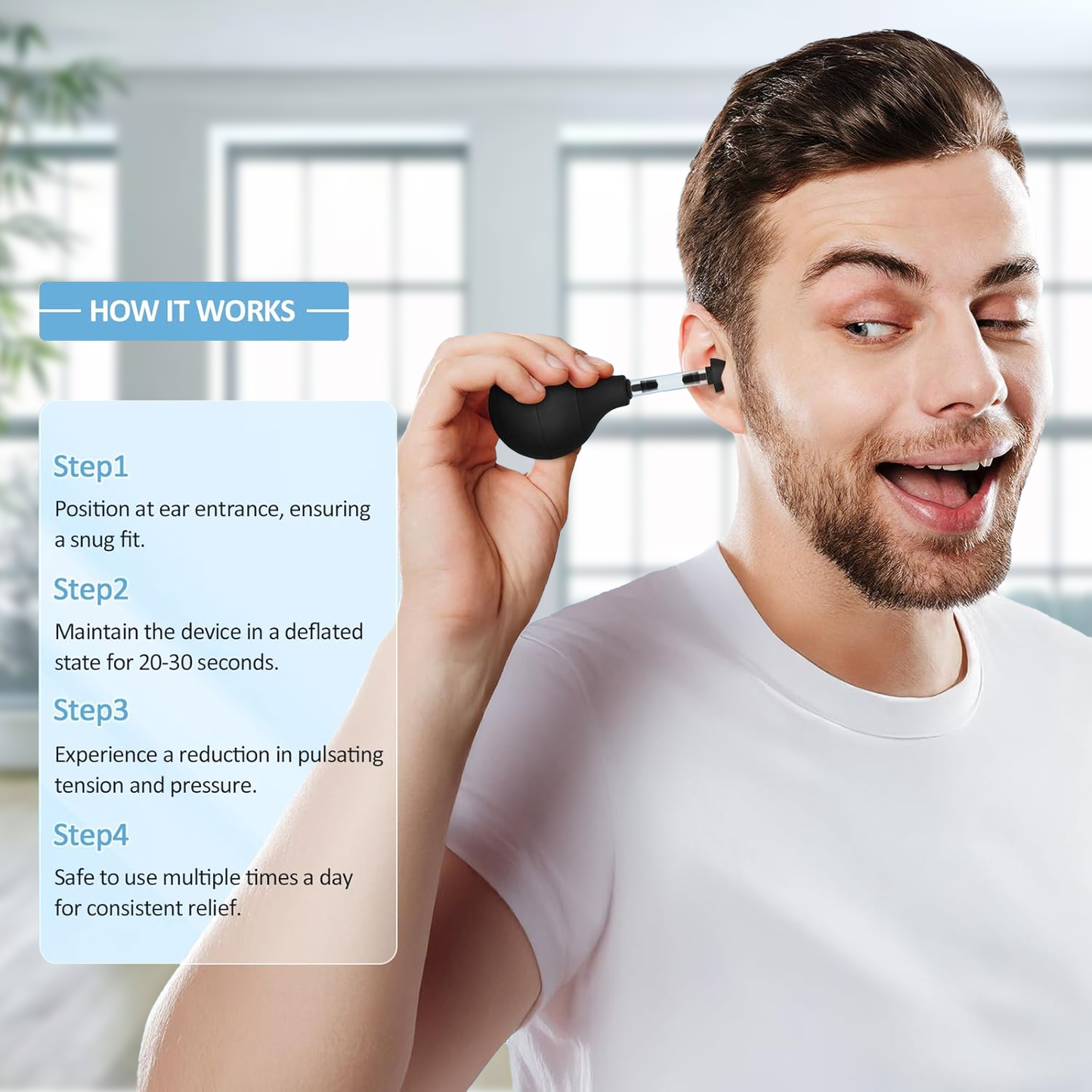 Ear Pressure Relief Device – Natural Tension & Pressure Reduction for Headache Relief