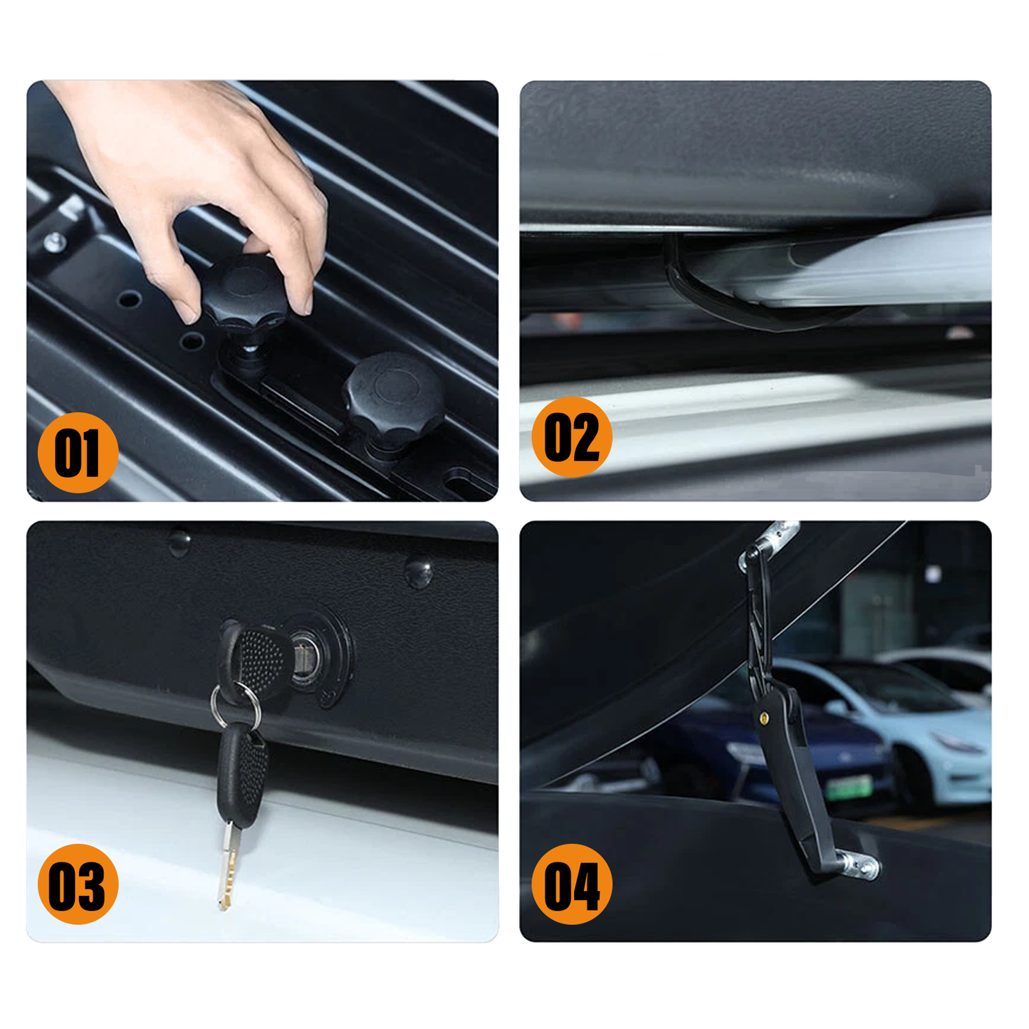 Car Roof Box – 320 Litre Lockable Hard Shell Roof Luggage Storage Carrier