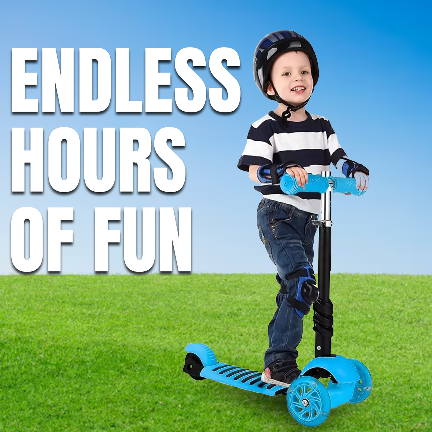 Kids Scooter 3 Wheel – 3 in 1 Height Adjustable Toddler Scooter with Removeable Seat for Boys & Girls
