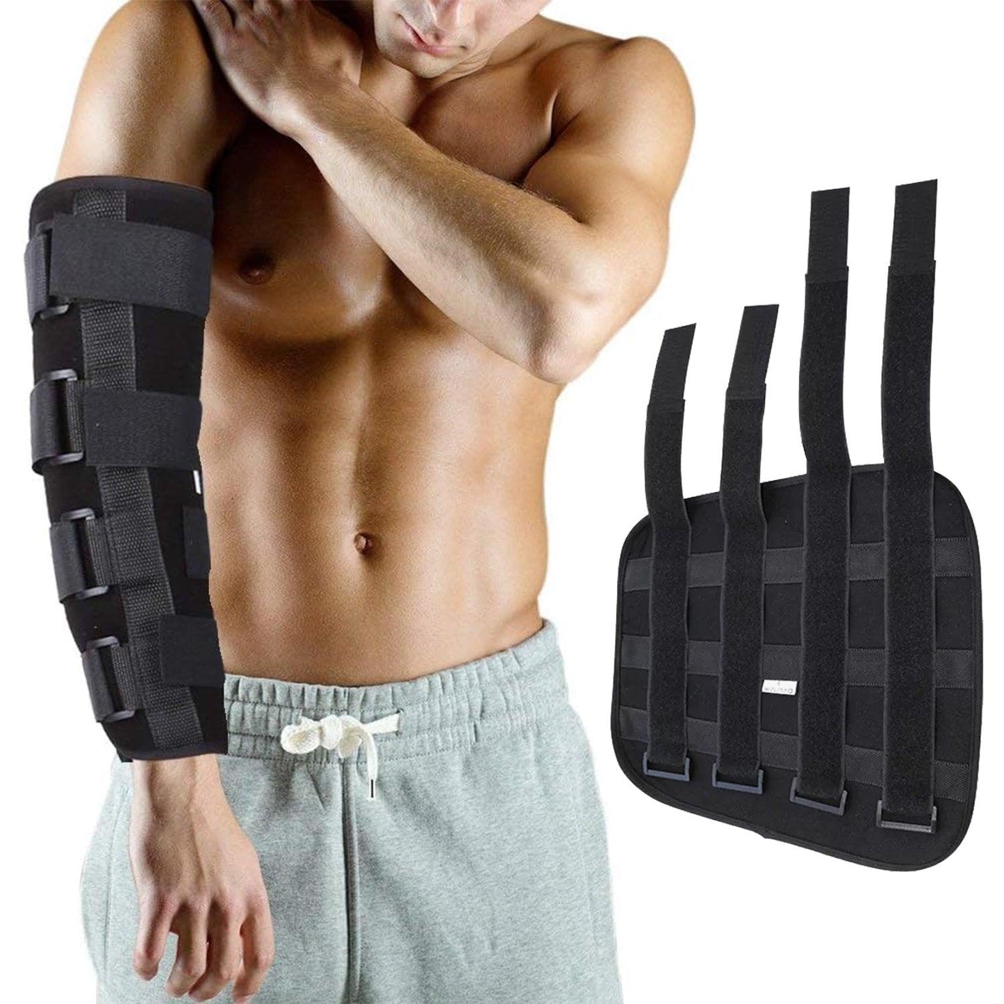 Elbow Joint Brace - Adjustable Arm Elbow Shoulder Support Splint Strap Relief Pain Correct Upper Limb