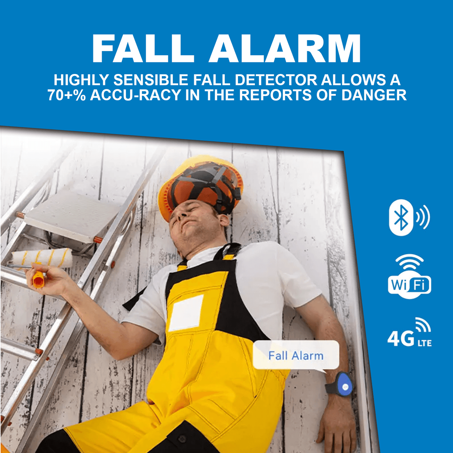 Fall Detection Devices-  Anywhere Elderly Alarm ,Fall Detect 100% Mobile Talking Pendant