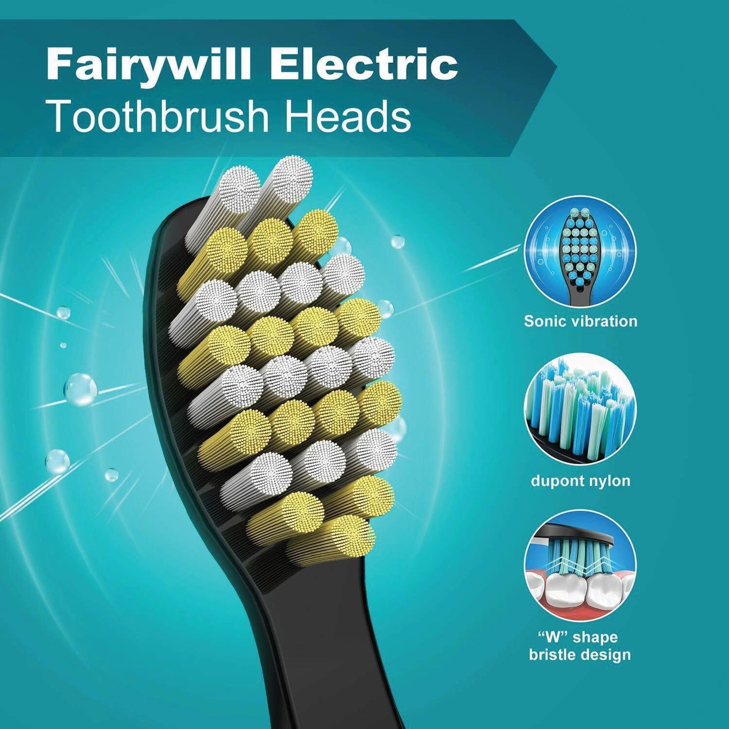 Rechargeable Power Toothbrush - 4/12X Brush Heads Electric Toothbrush Power Toothbrush ADA Accepted